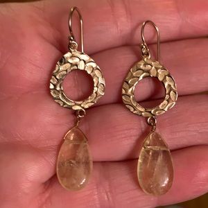 Lucas Lameth .925 and gold citrine earrings.